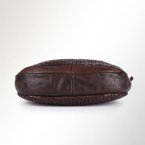 Modern Weave-Pattern Shoulder Bag