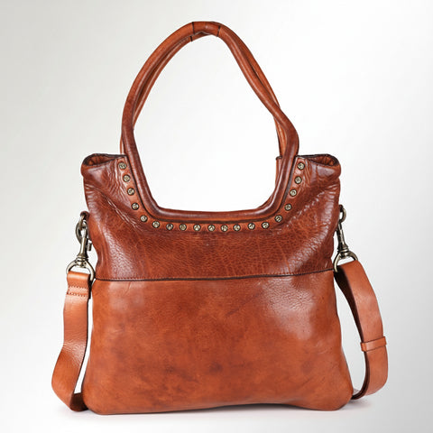 Bronzaro - Leather Studded Tote Bag