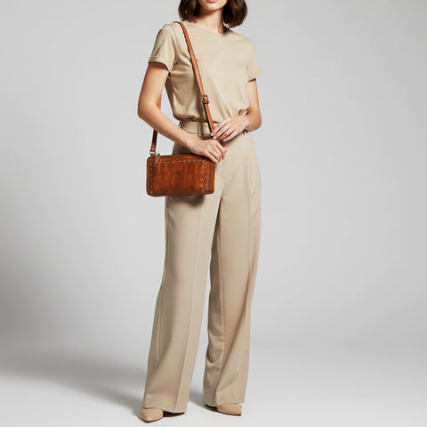 Cuorina - Luxury Leather Riveted Wristlet