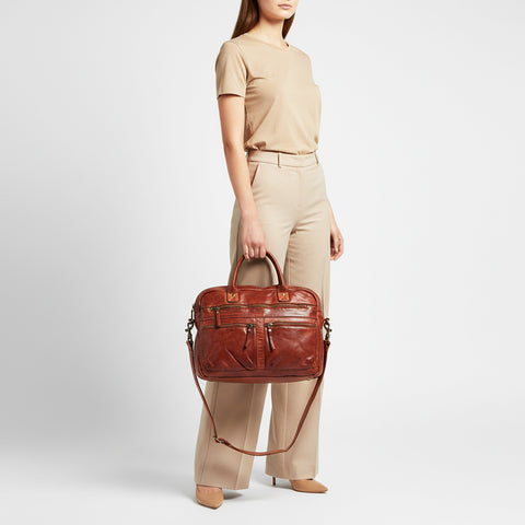 Armonia - Multi-Zip Leather Briefcase