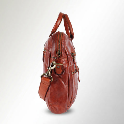 Armonia - Multi-Zip Leather Briefcase