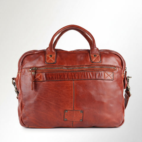 Armonia - Multi-Zip Leather Briefcase