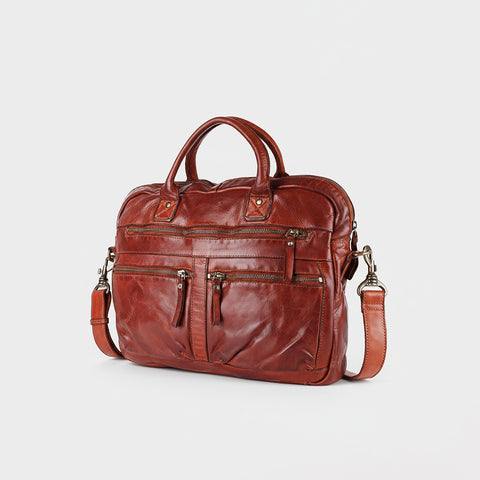 Armonia - Multi-Zip Leather Briefcase