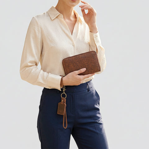 Bellarosa - Luxury Leather Continental Wristlet