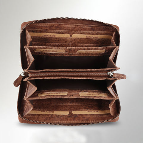 Bellarosa - Luxury Leather Continental Wristlet