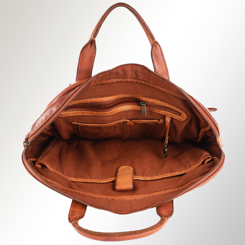 SWC415TAN Briefcase Genuine Leather women bag western Bag