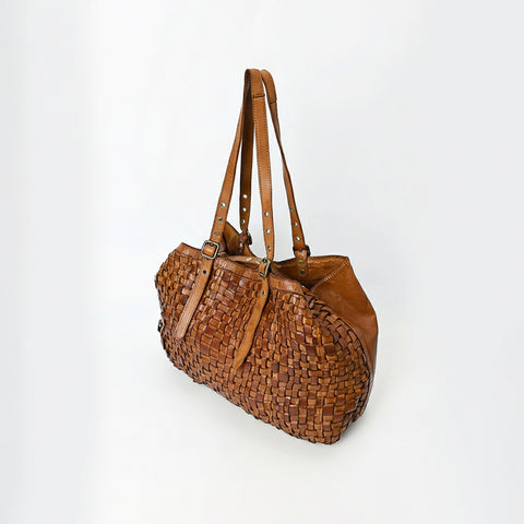Pelloro - Leather Woven Tote Bag