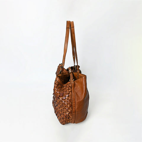 Pelloro - Leather Woven Tote Bag