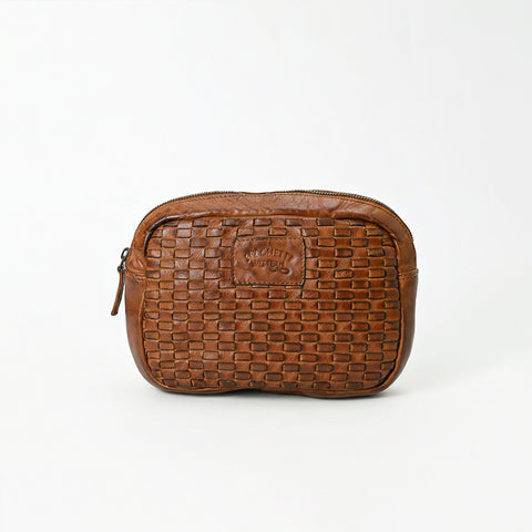 Montavio - Leather Basket Weave Clutch