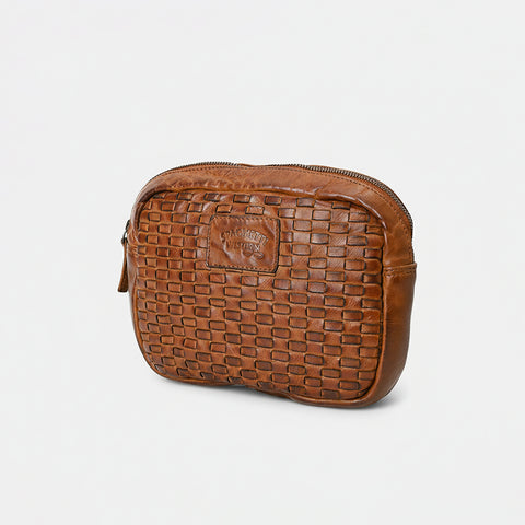 Montavio - Leather Basket Weave Clutch
