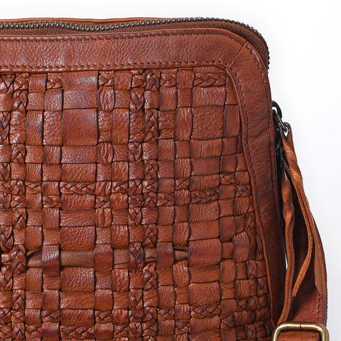 Bronzello - Woven Leather Cross Body