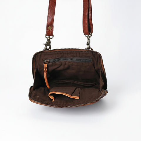 Bronzello - Woven Leather Cross Body