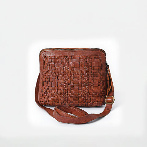 Bronzello - Woven Leather Cross Body