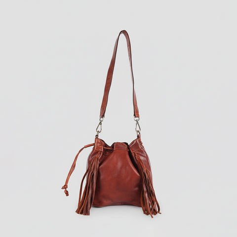 Mandello - Leather Fringe Bucket