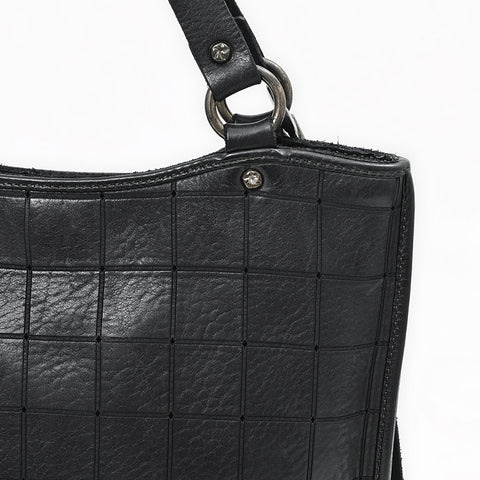 Montina - Leather Grid-Stitched Tote
