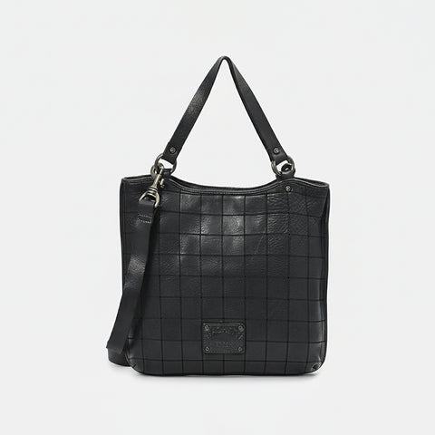 Montina - Leather Grid-Stitched Tote