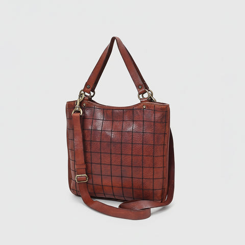 Montina - Leather Grid-Stitched Tote